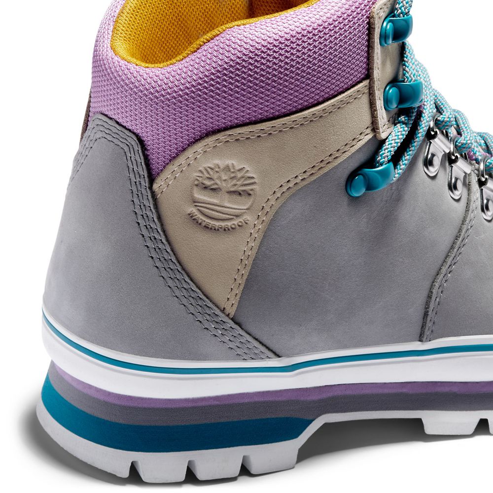 Zapatillas Timberland Mujer Euro Hiker Mixed-Media Waterproof Boots Gris - Chile RPC-389701